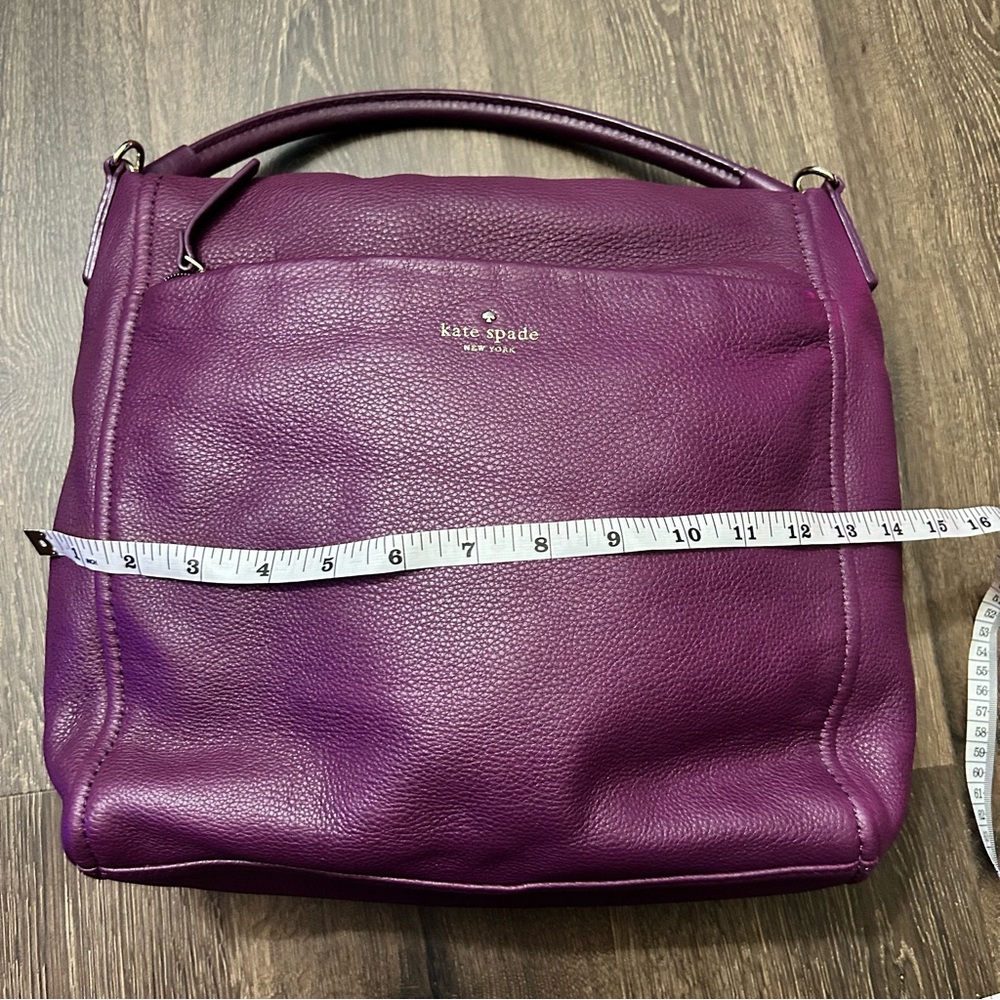 Kate Spade Pebbled Leather Cobble Hill Curtis Crossbody/Shoulder Bag. Moody Plum - Picture 12 of 15